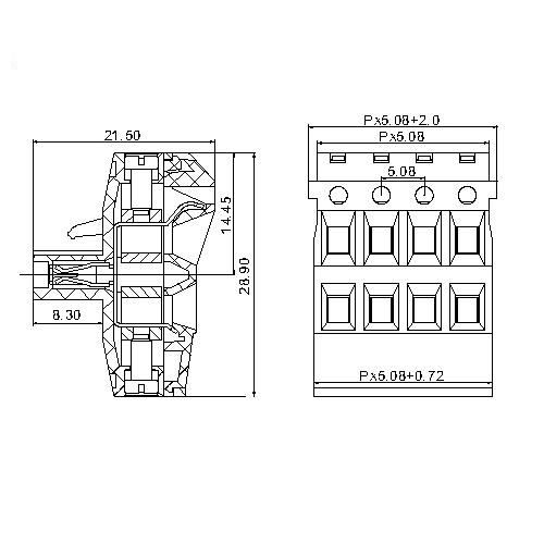A2500F-5.08-XXX-KH Plug-in Terminal Block Pitch5.08 (2)