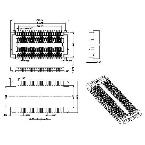 0.4mm Board to Board connector,Female,mating Height 1.0mm   BB0.4F-1.0XXX02