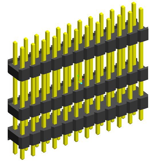 2.00mm Pin Header Dual Row Triple Plastic Connectors