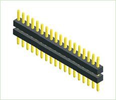 1.00mm Pitch egysoros egyenes dupla műanyag