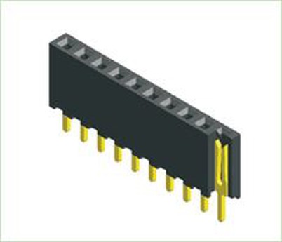 2.0mm női fejléc egysoros egyenes típus H6.35