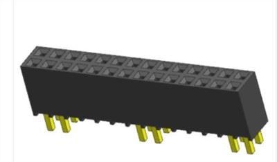 2,54 mm-es női fejléc, egyenes típus