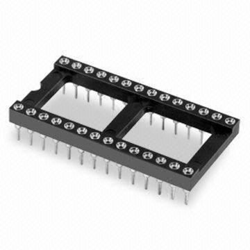 2,54 mm-es egyenes DIP kétsoros aljzat